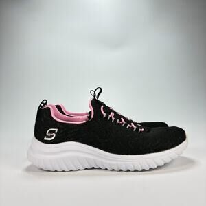 S Sport by Skechers Vana Black Pink Girls Running Shoes Sneakers Youth Size 13